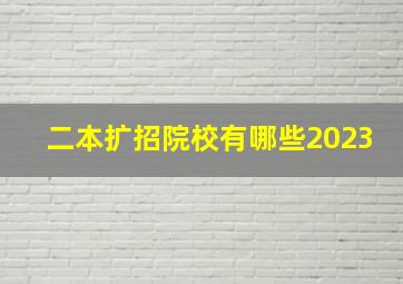 二本扩招院校有哪些2023