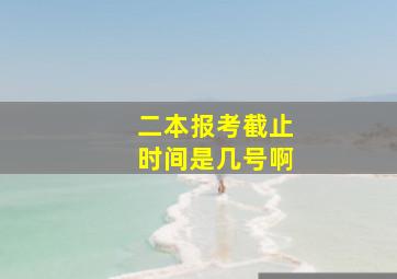 二本报考截止时间是几号啊