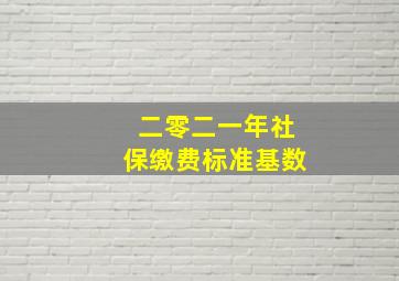 二零二一年社保缴费标准基数