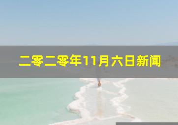 二零二零年11月六日新闻