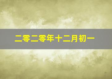 二零二零年十二月初一