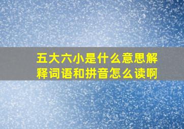 五大六小是什么意思解释词语和拼音怎么读啊