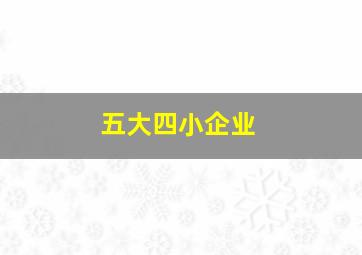 五大四小企业