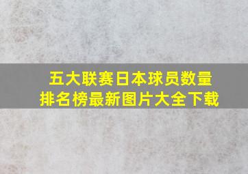 五大联赛日本球员数量排名榜最新图片大全下载