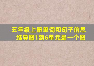 五年级上册单词和句子的思维导图1到6单元是一个图