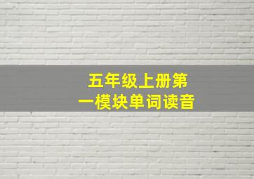 五年级上册第一模块单词读音