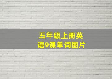 五年级上册英语9课单词图片