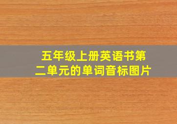 五年级上册英语书第二单元的单词音标图片