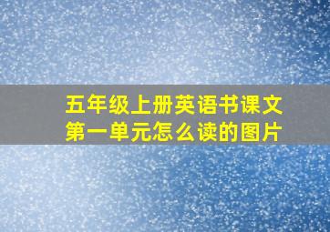 五年级上册英语书课文第一单元怎么读的图片