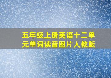 五年级上册英语十二单元单词读音图片人教版