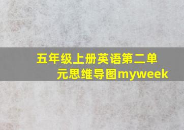 五年级上册英语第二单元思维导图myweek