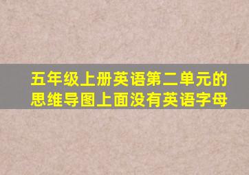 五年级上册英语第二单元的思维导图上面没有英语字母