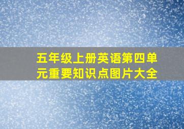 五年级上册英语第四单元重要知识点图片大全