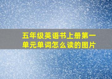 五年级英语书上册第一单元单词怎么读的图片