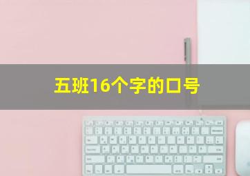 五班16个字的口号