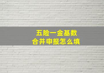 五险一金基数合并申报怎么填