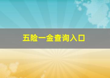 五险一金查询入口