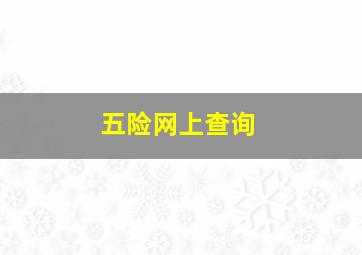 五险网上查询