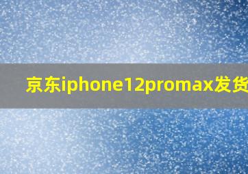 京东iphone12promax发货时间