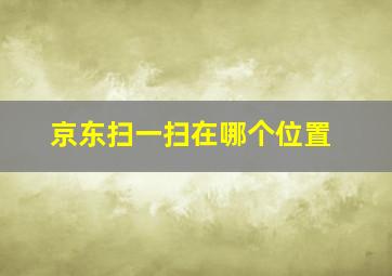 京东扫一扫在哪个位置