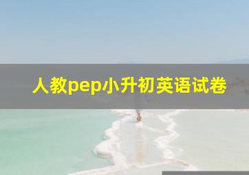 人教pep小升初英语试卷