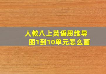 人教八上英语思维导图1到10单元怎么画