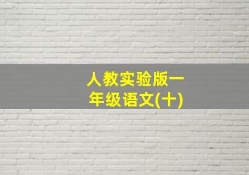 人教实验版一年级语文(十)