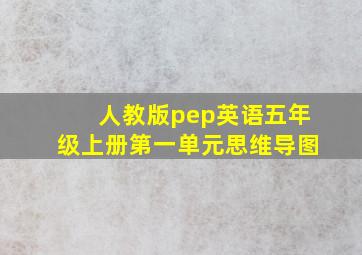 人教版pep英语五年级上册第一单元思维导图