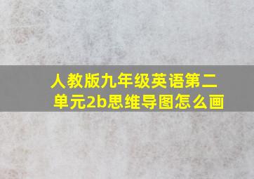 人教版九年级英语第二单元2b思维导图怎么画