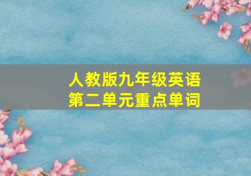 人教版九年级英语第二单元重点单词