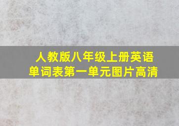 人教版八年级上册英语单词表第一单元图片高清