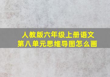 人教版六年级上册语文第八单元思维导图怎么画