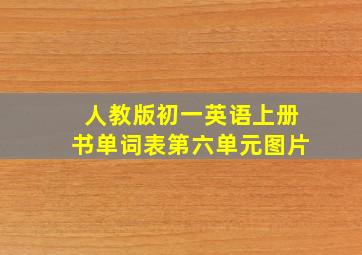 人教版初一英语上册书单词表第六单元图片