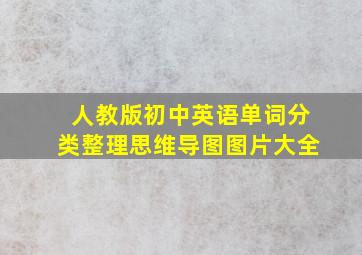 人教版初中英语单词分类整理思维导图图片大全