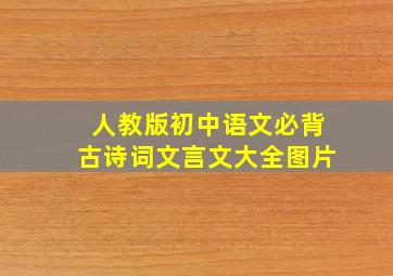 人教版初中语文必背古诗词文言文大全图片