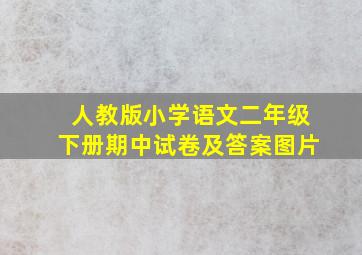 人教版小学语文二年级下册期中试卷及答案图片