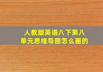 人教版英语八下第八单元思维导图怎么画的