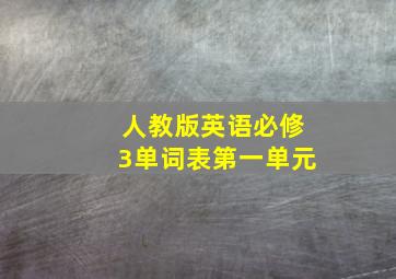 人教版英语必修3单词表第一单元