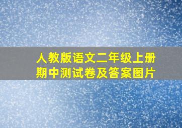 人教版语文二年级上册期中测试卷及答案图片