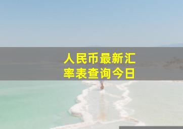 人民币最新汇率表查询今日