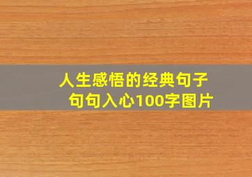 人生感悟的经典句子句句入心100字图片