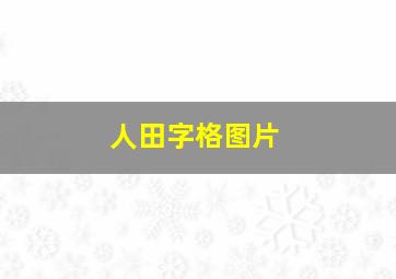 人田字格图片