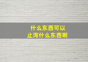 什么东西可以止泻什么东西啊