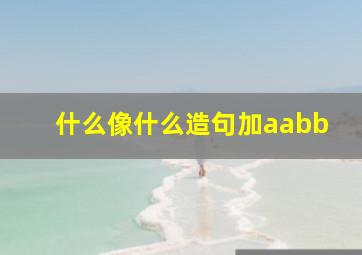 什么像什么造句加aabb