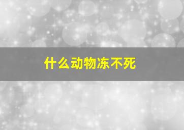 什么动物冻不死