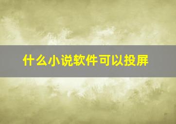 什么小说软件可以投屏