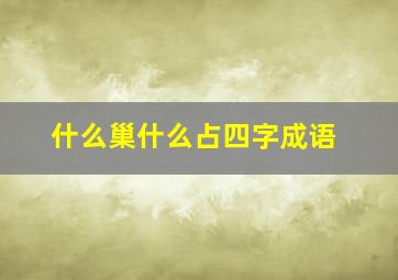 什么巢什么占四字成语