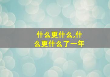 什么更什么,什么更什么了一年