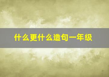 什么更什么造句一年级