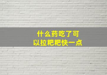 什么药吃了可以拉粑粑快一点